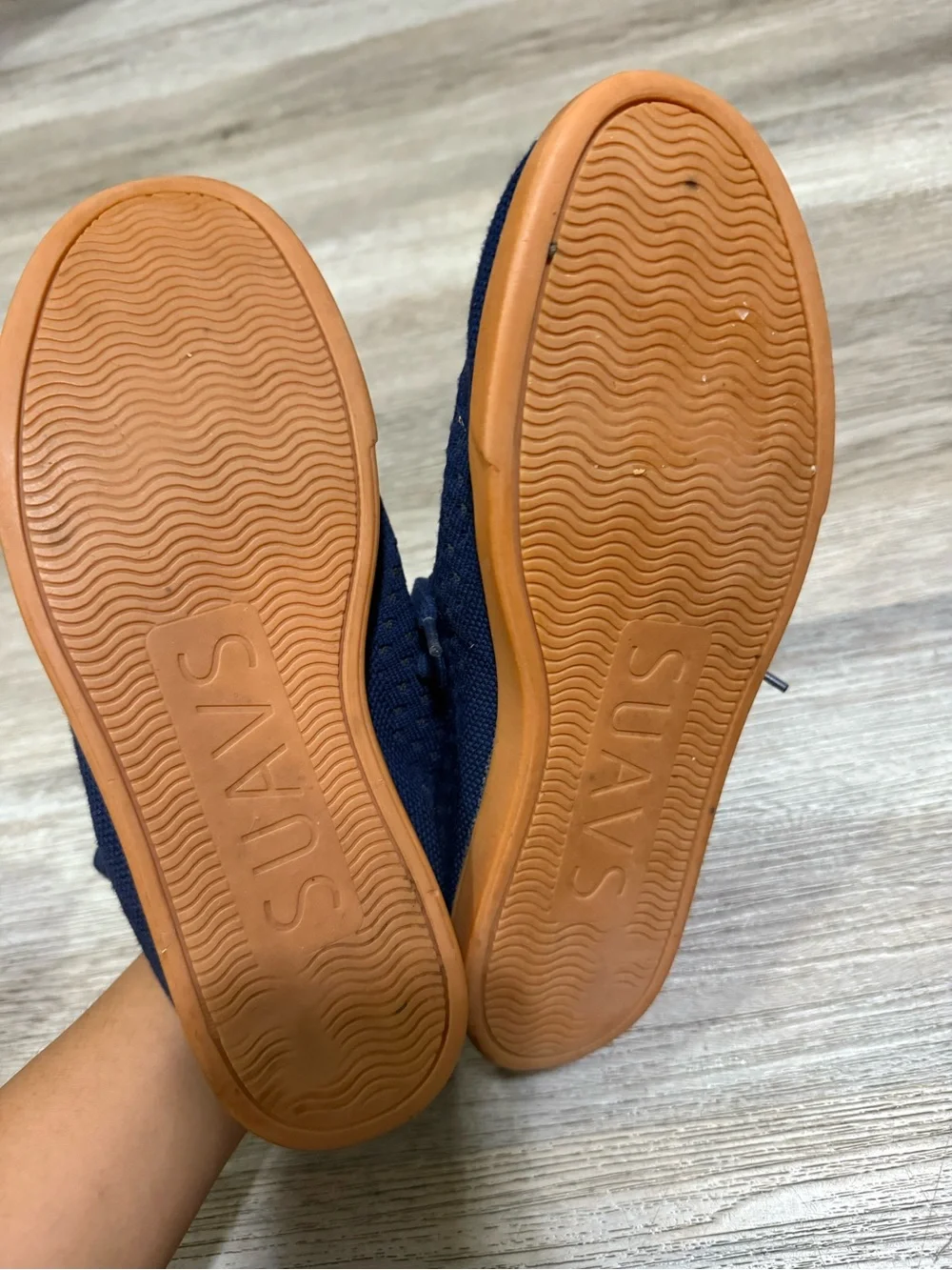 SUAVS The Zilker Knit Lace-Up Women's Sneakers in Royal Blue with Gum Sole